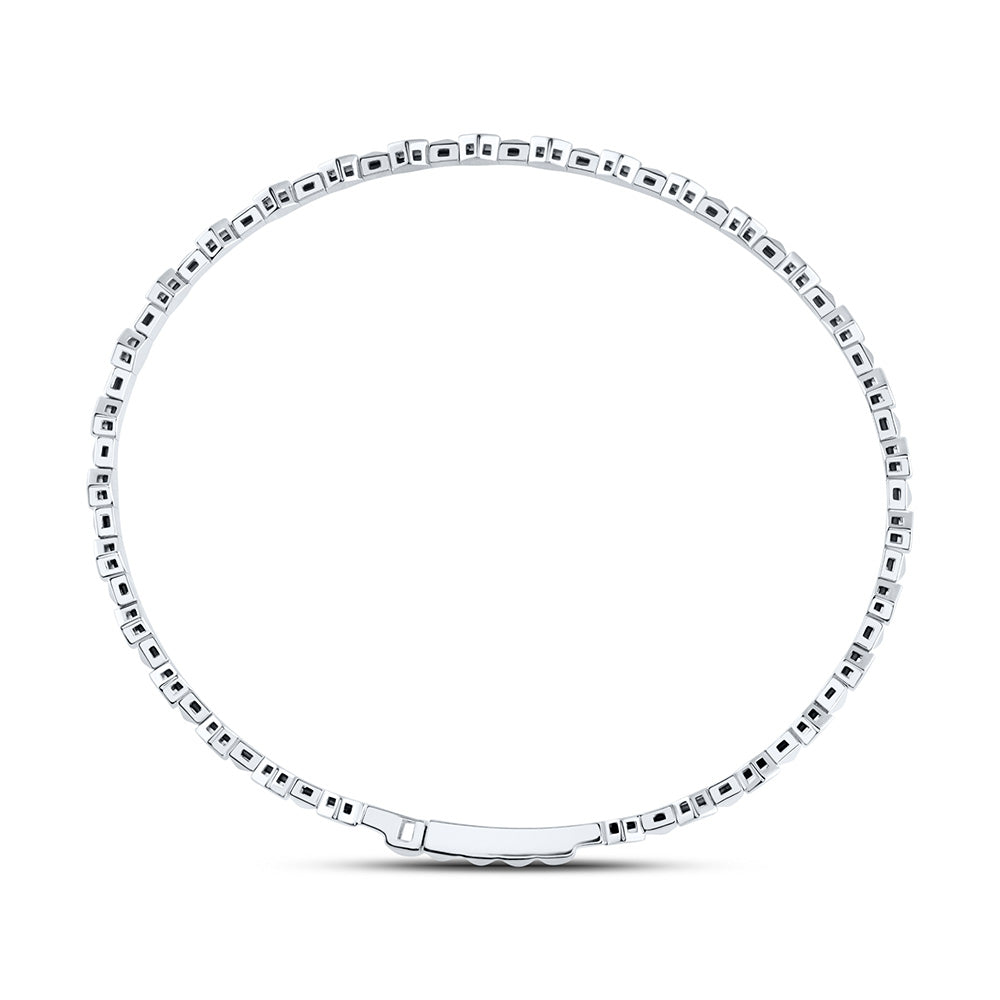 14kt White Gold F-H Diamond Bangle 3/8 ctw - view 4