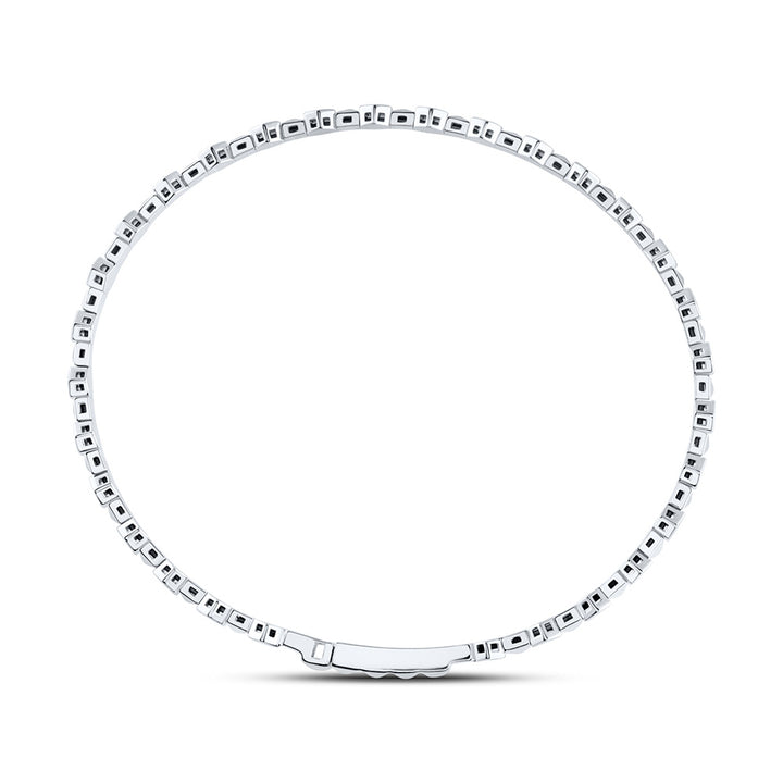 14kt White Gold F-H Diamond Bangle 3/8 ctw - view 4