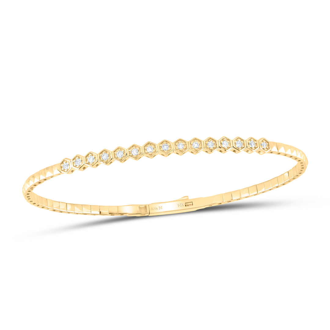 14kt Yellow Gold F-H Diamond Bangle 1/5 ctw