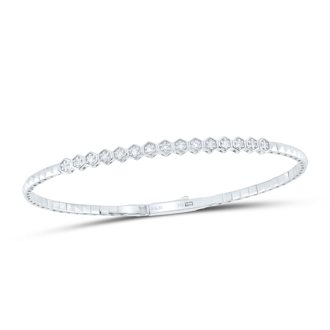 14kt White Gold F-H Diamond Bangle 1/5 ctw
