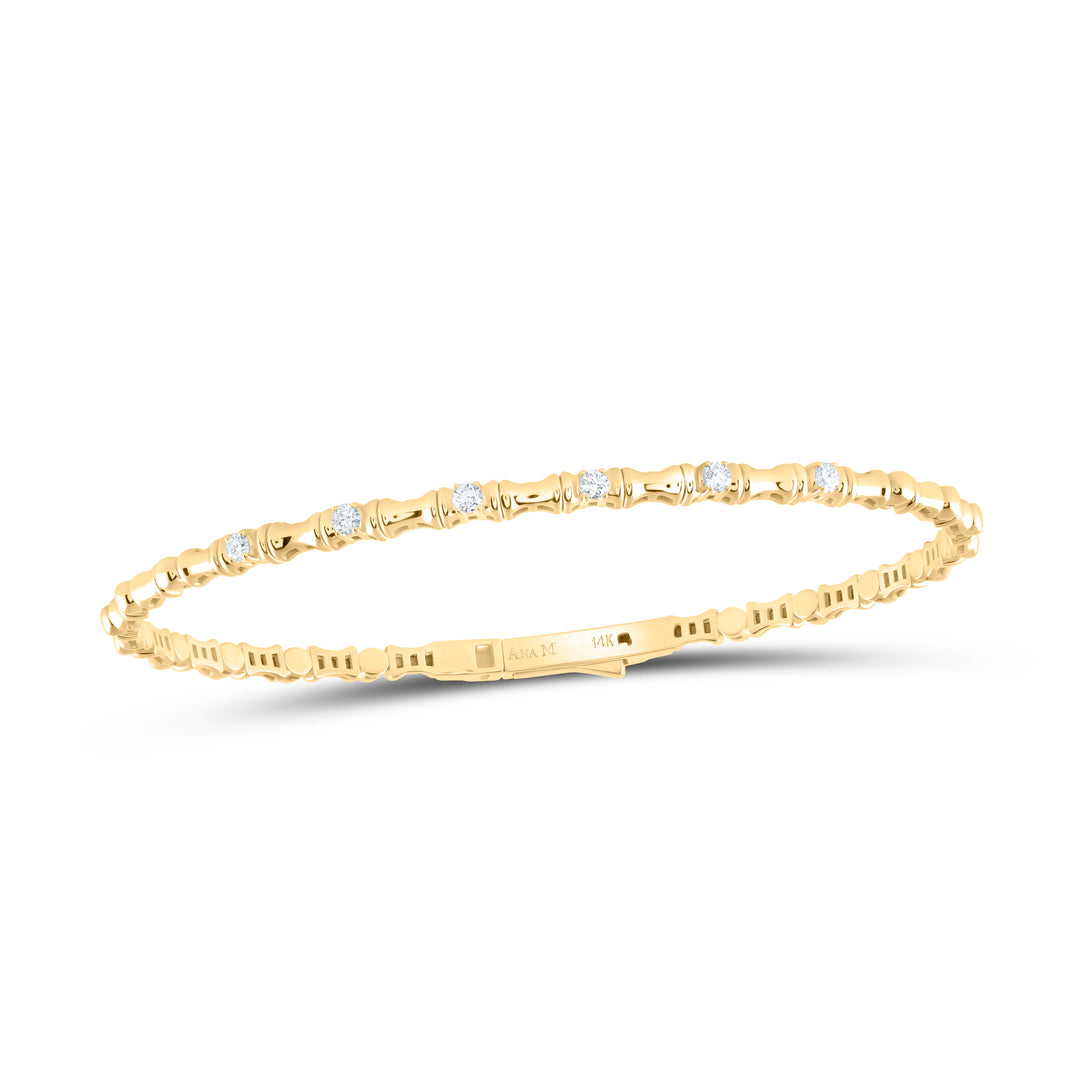14kt Yellow Gold F-H Diamond Bangle 1/5 ctw