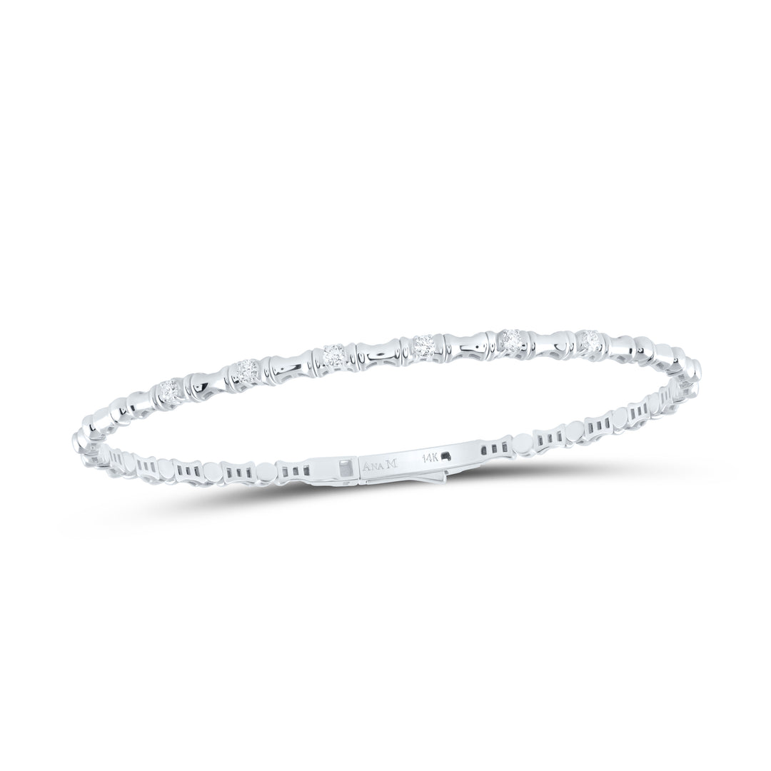 14kt White Gold F-H Diamond Bangle 1/5 ctw