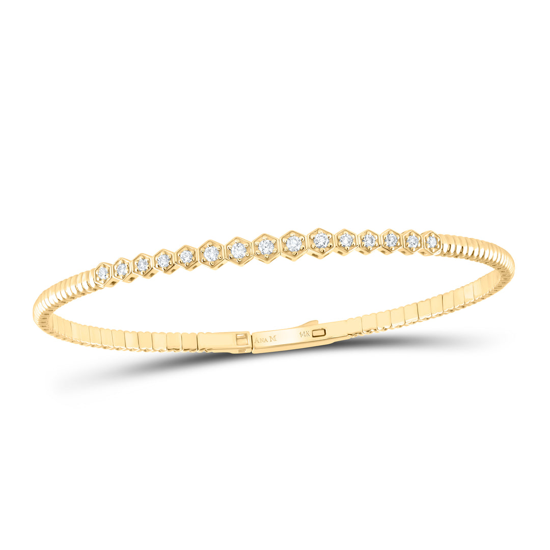 14kt Yellow Gold F-H Diamond Bangle 1/3 ctw