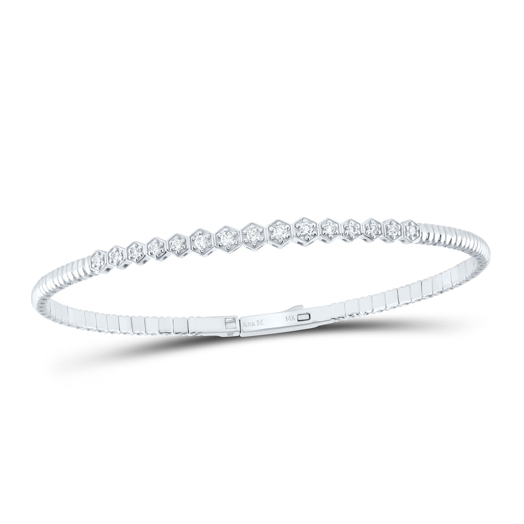 14kt White Gold F-H Diamond Bangle 1/3 ctw