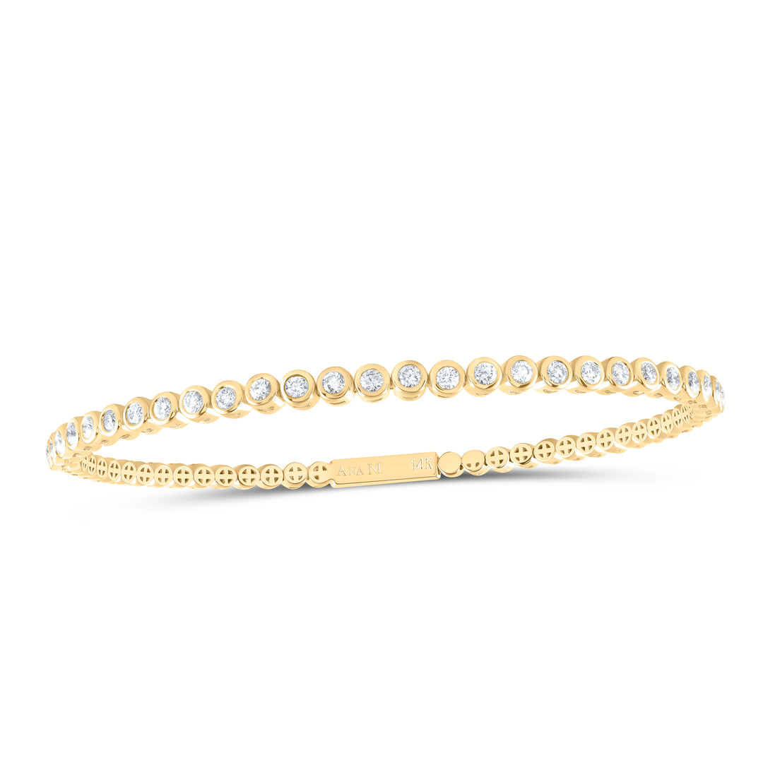 14kt Yellow Gold F-H Diamond Bangle 7/8 ctw