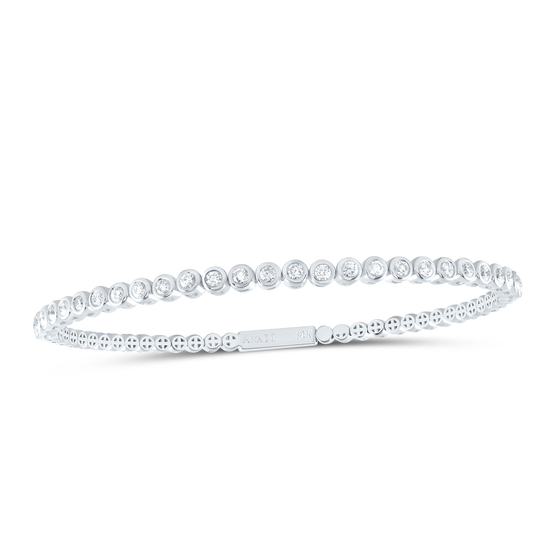 14kt White Gold F-H Diamond Bangle 7/8 ctw