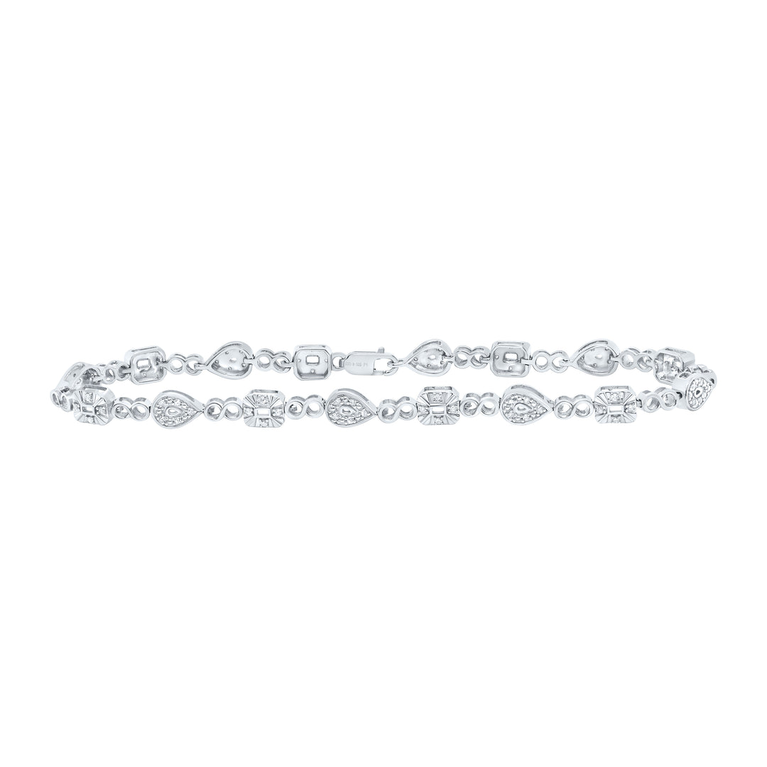 Sterling Silver Diamond Bracelet 1/4 ctw