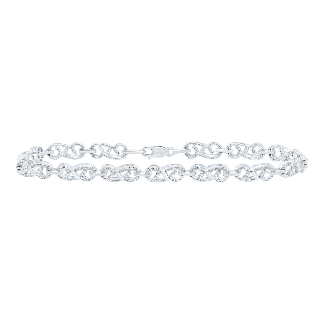 Sterling Silver Diamond Bracelet 1/3 ctw