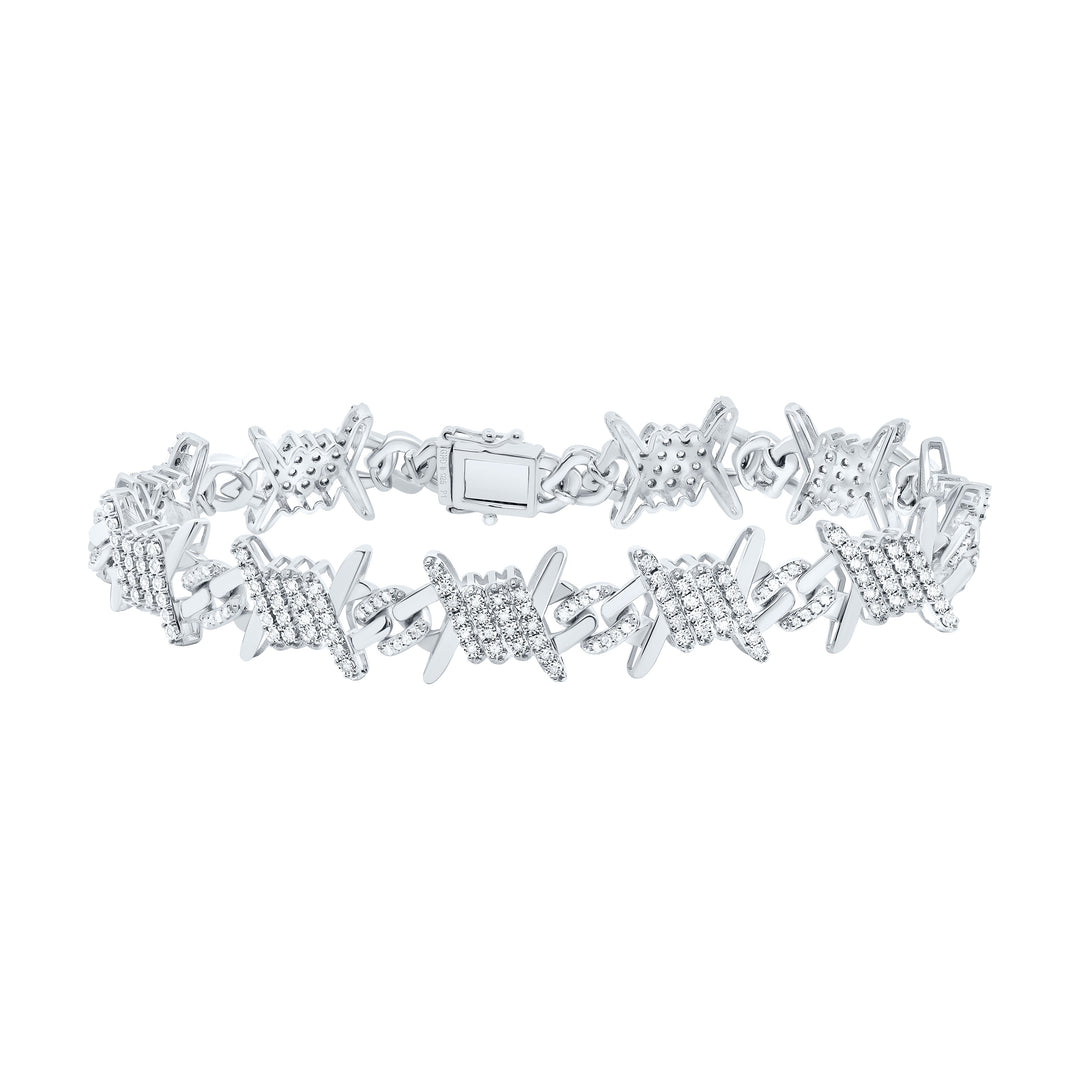 Sterling Silver Diamond Bracelet 1-1/4 ctw