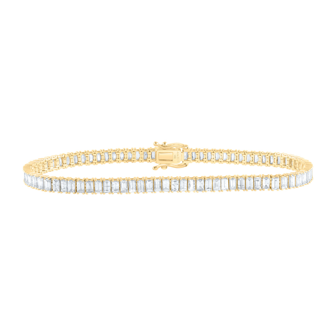 14kt Yellow Gold F-H Diamond Tennis Bracelet 6-5/8 ctw