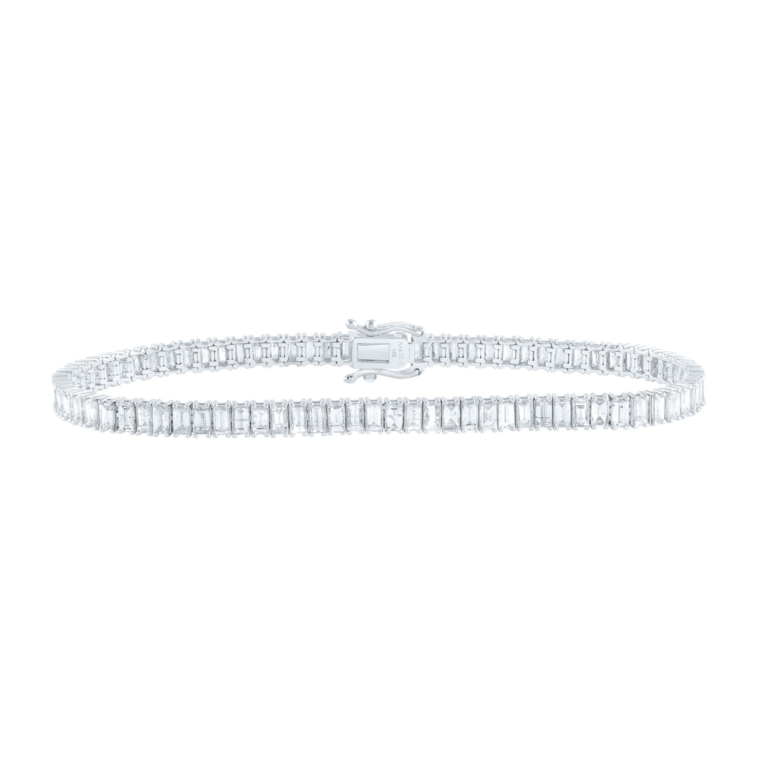 14kt White Gold F-H Diamond Tennis Bracelet 6-5/8 ctw