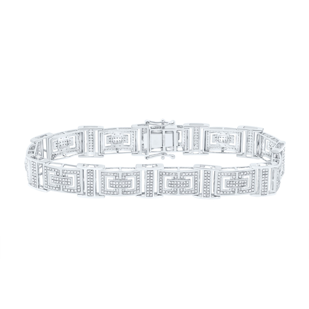 Sterling Silver Diamond Bracelet 1-7/8 ctw