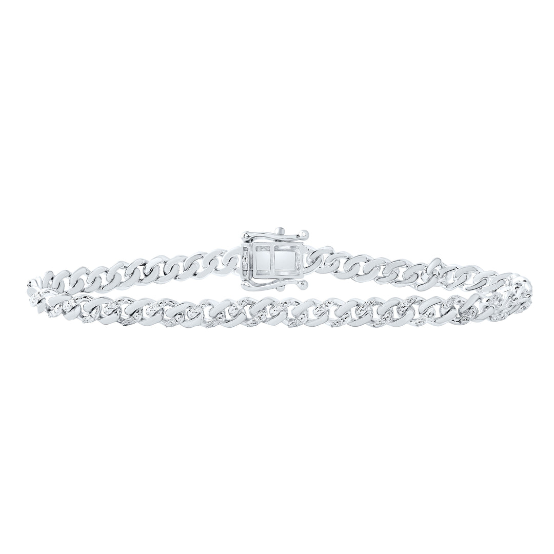 Sterling Silver Women's Diamond Bracelet 1/6 ctw