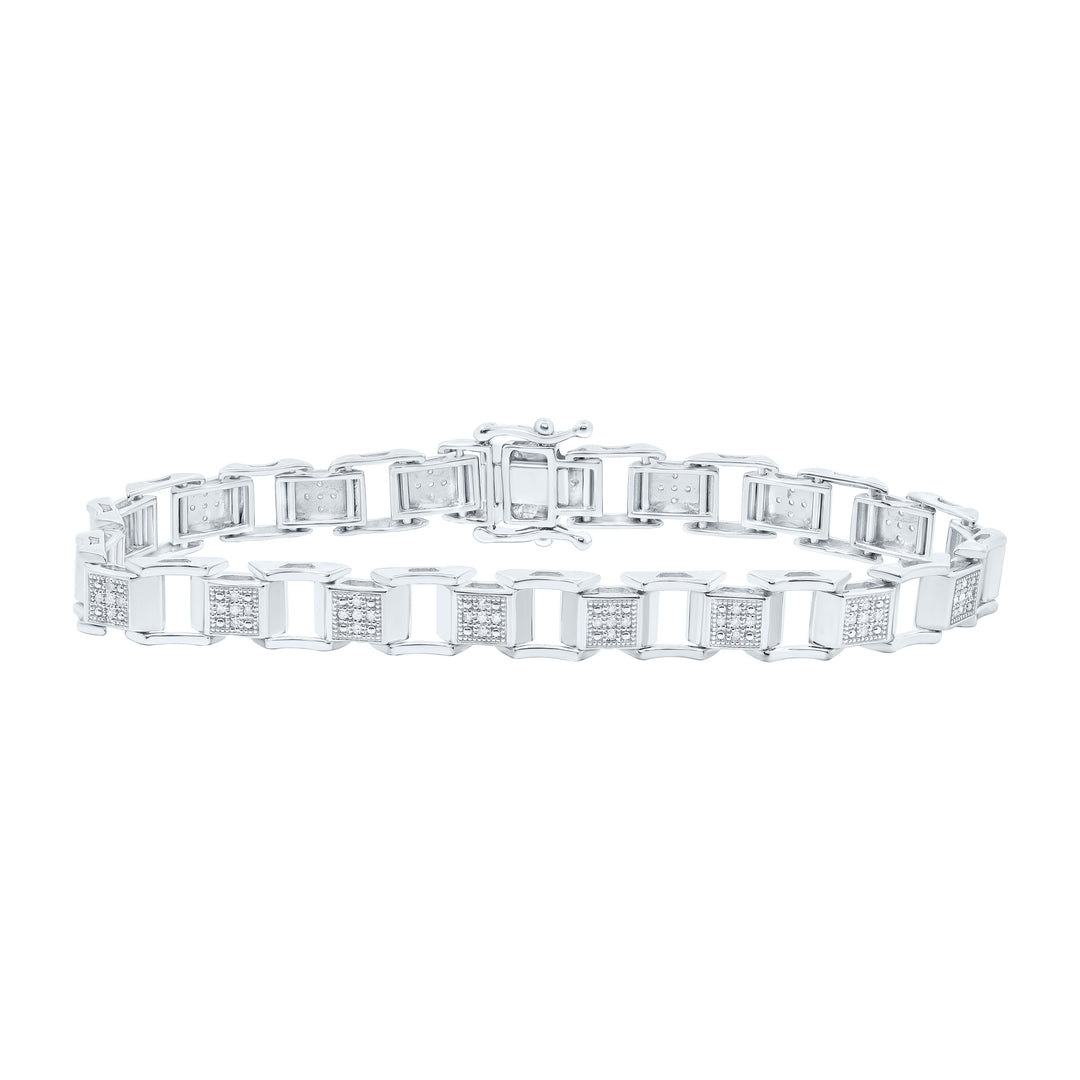 Sterling Silver Women's Diamond Bracelet 1/3 ctw