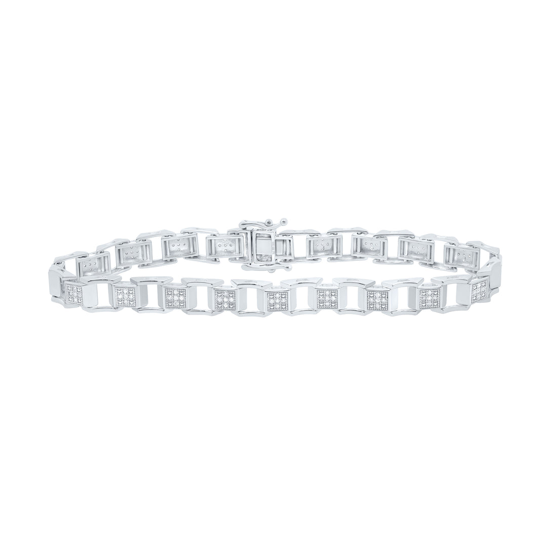 Sterling Silver Diamond Bracelet 3/8 ctw