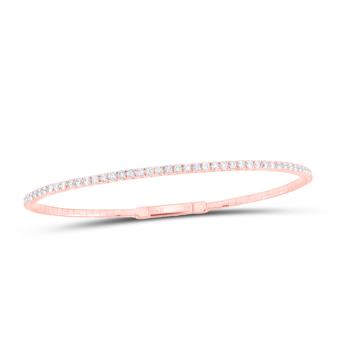 14kt Gold Diamond Bangle 1-5/8 ctw