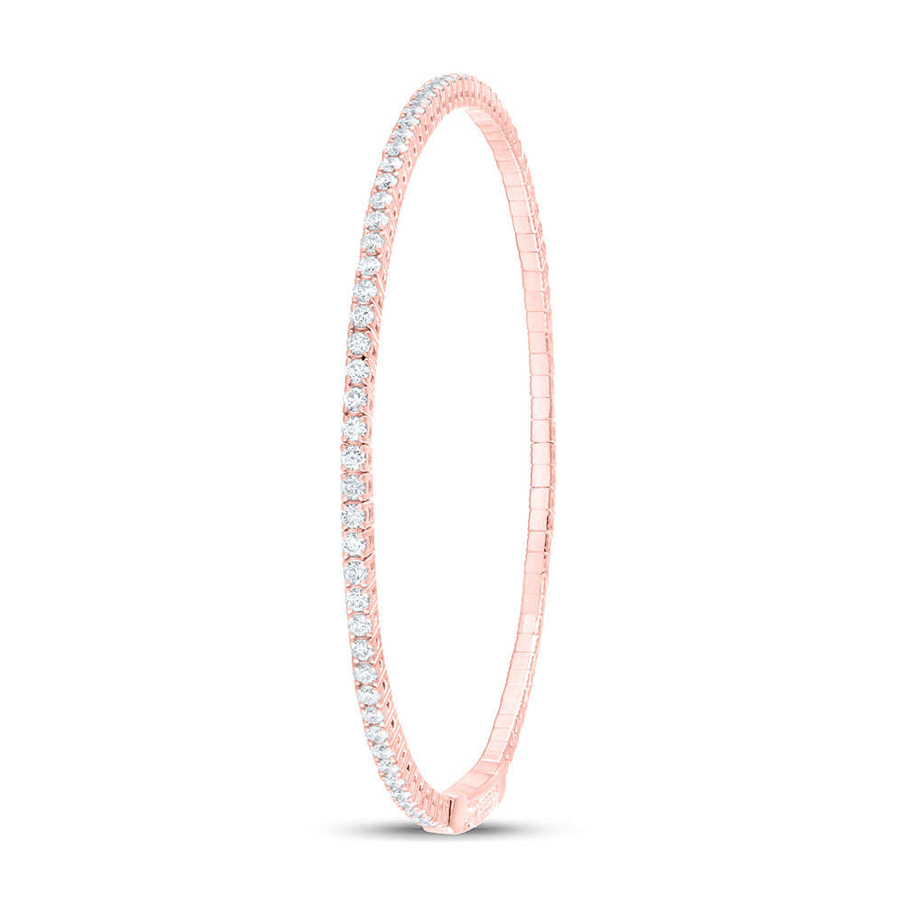 14kt Gold Diamond Bangle 1-5/8 ctw - view 3