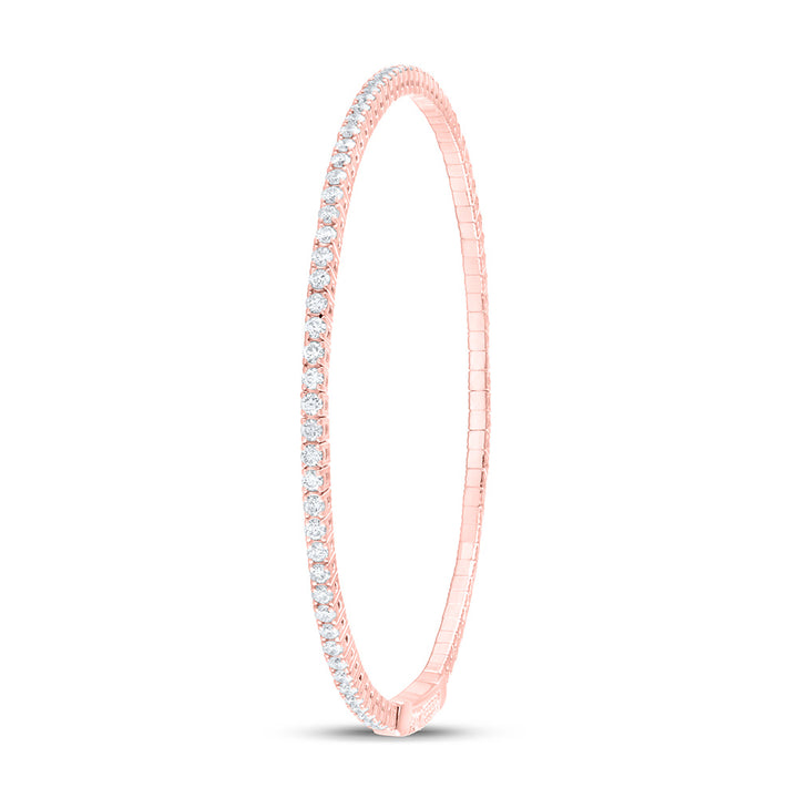 14kt Gold Diamond Bangle 1-5/8 ctw - view 3