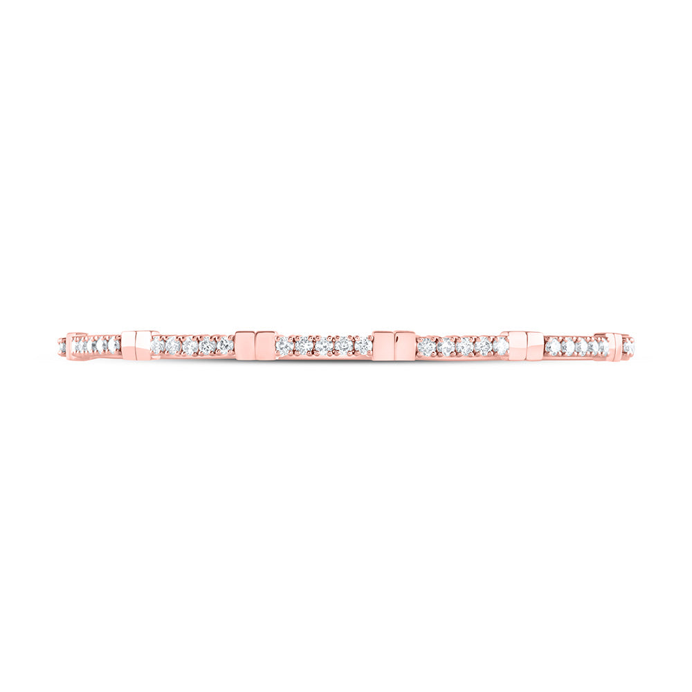 14kt Gold Diamond Bangle 1-3/8 ctw - view 2