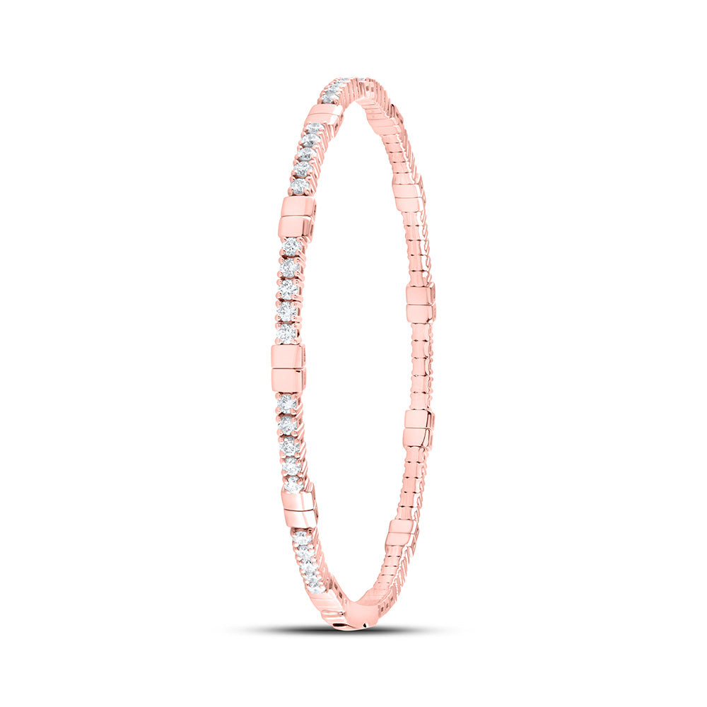 14kt Gold Diamond Bangle 1-3/8 ctw - view 3