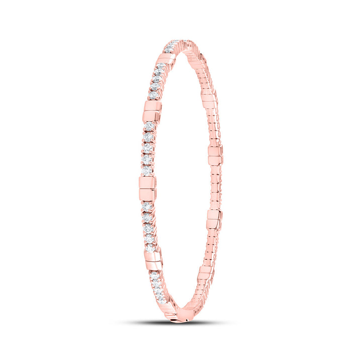 14kt Gold Diamond Bangle 1-3/8 ctw - view 3