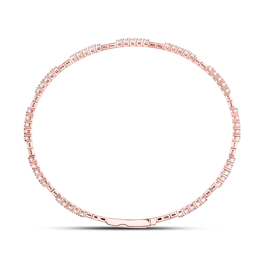 14kt Gold Diamond Bangle 1-3/8 ctw - view 4