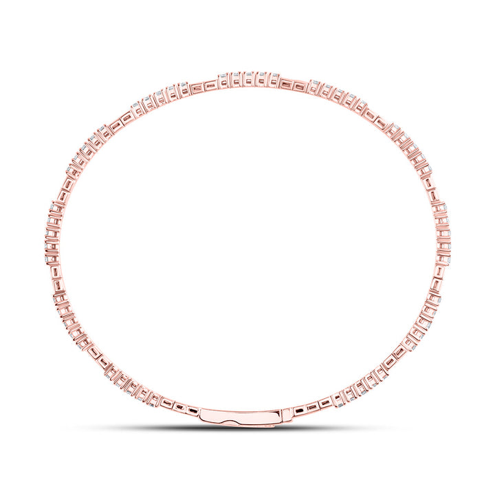 14kt Gold Diamond Bangle 1-3/8 ctw - view 4