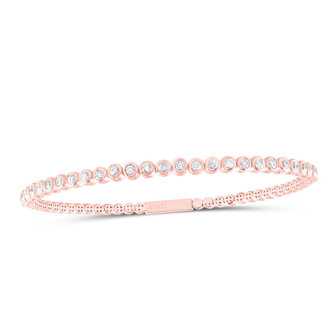14kt Gold Diamond Bangle 7/8 ctw