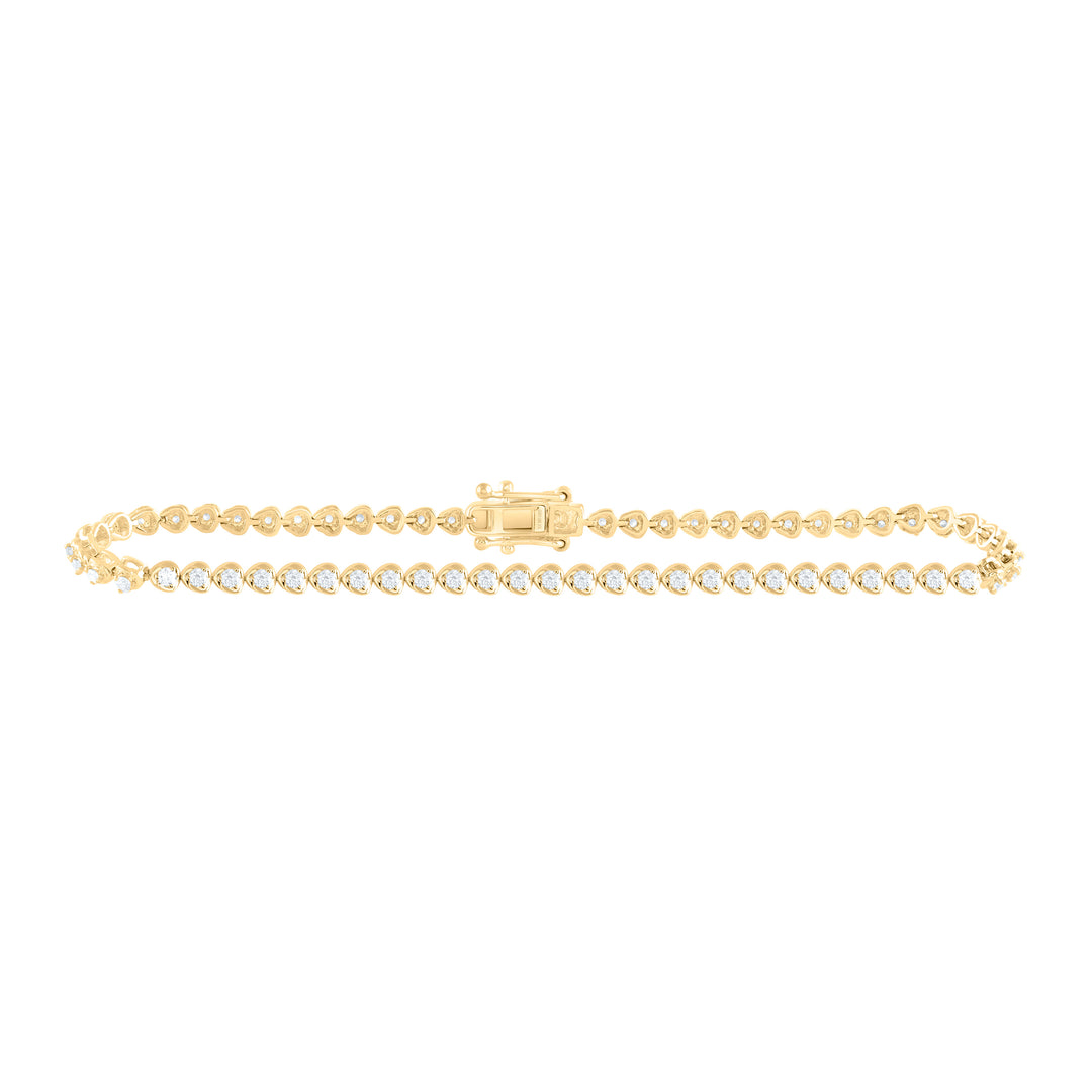 10kt Gold Diamond Tennis Bracelet 1 ctw