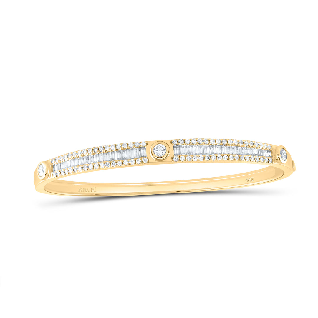 14kt Gold Diamond Bangle 1-7/8 ctw