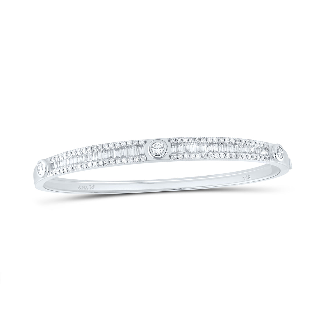 14kt Gold Diamond Bangle 1-7/8 ctw