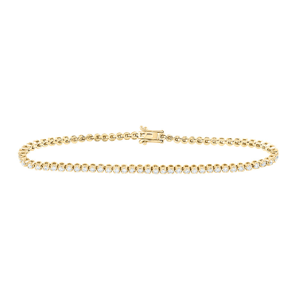 14kt Gold Diamond Tennis Bracelet 1-1/5 ctw