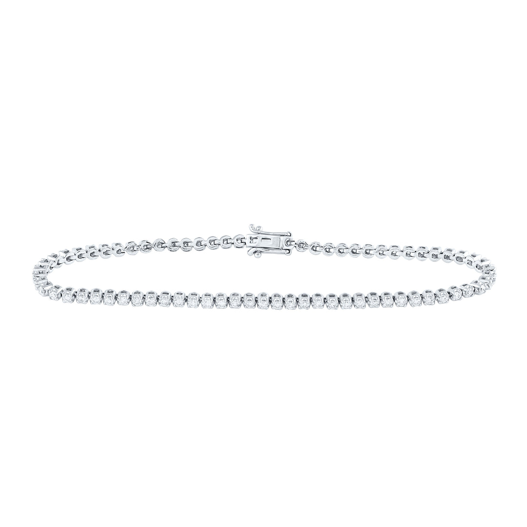 14kt Gold Diamond Tennis Bracelet 1-1/5 ctw