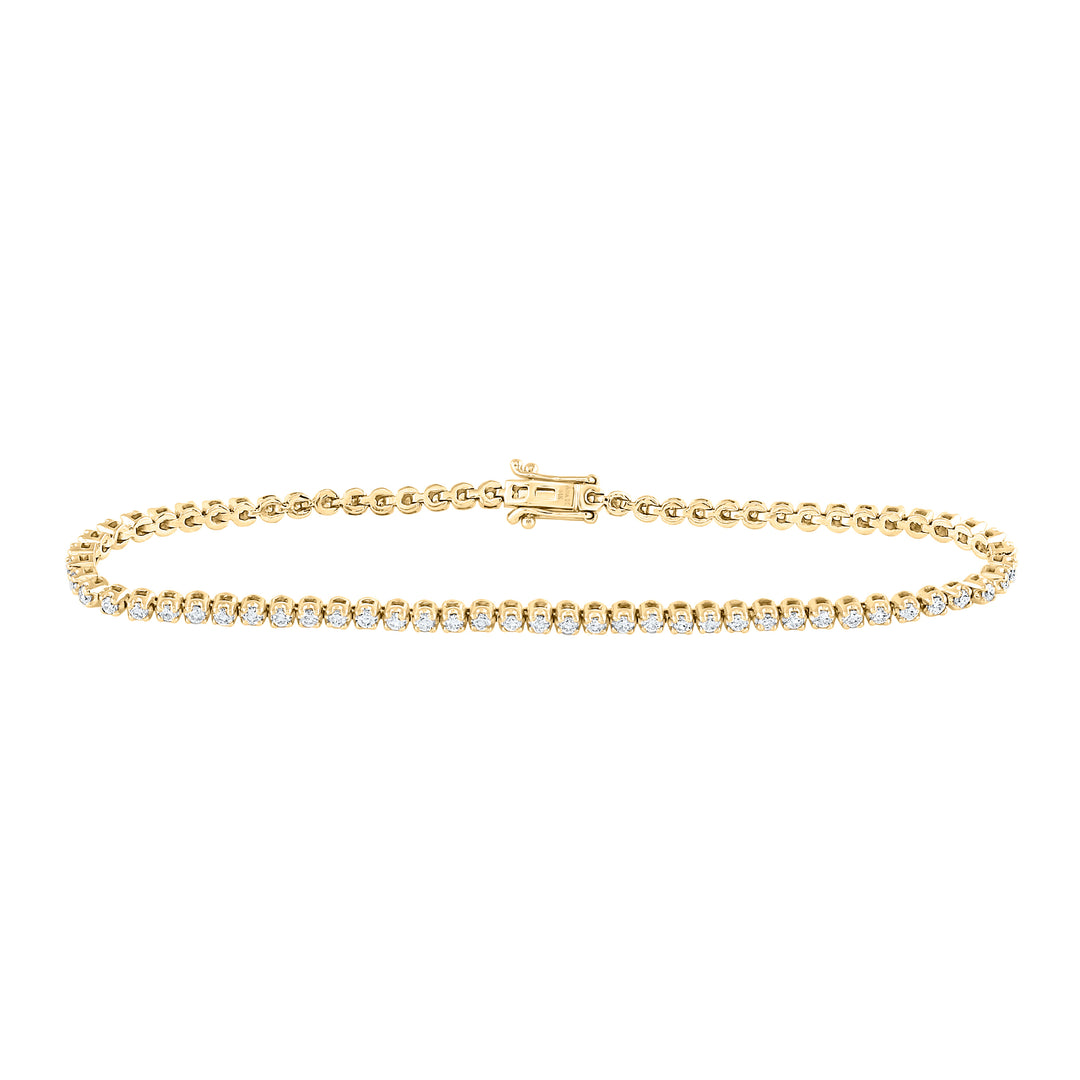 14kt Gold Diamond Tennis Bracelet 1-1/5 ctw