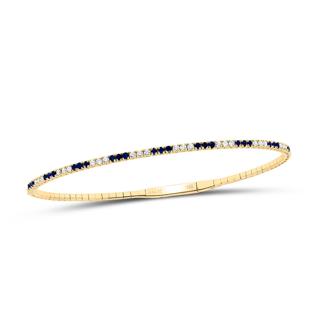 14kt Gold Diamond Tennis Bangle 3/8 ctw