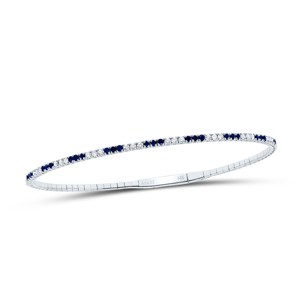 14kt Gold Diamond Tennis Bangle 3/8 ctw