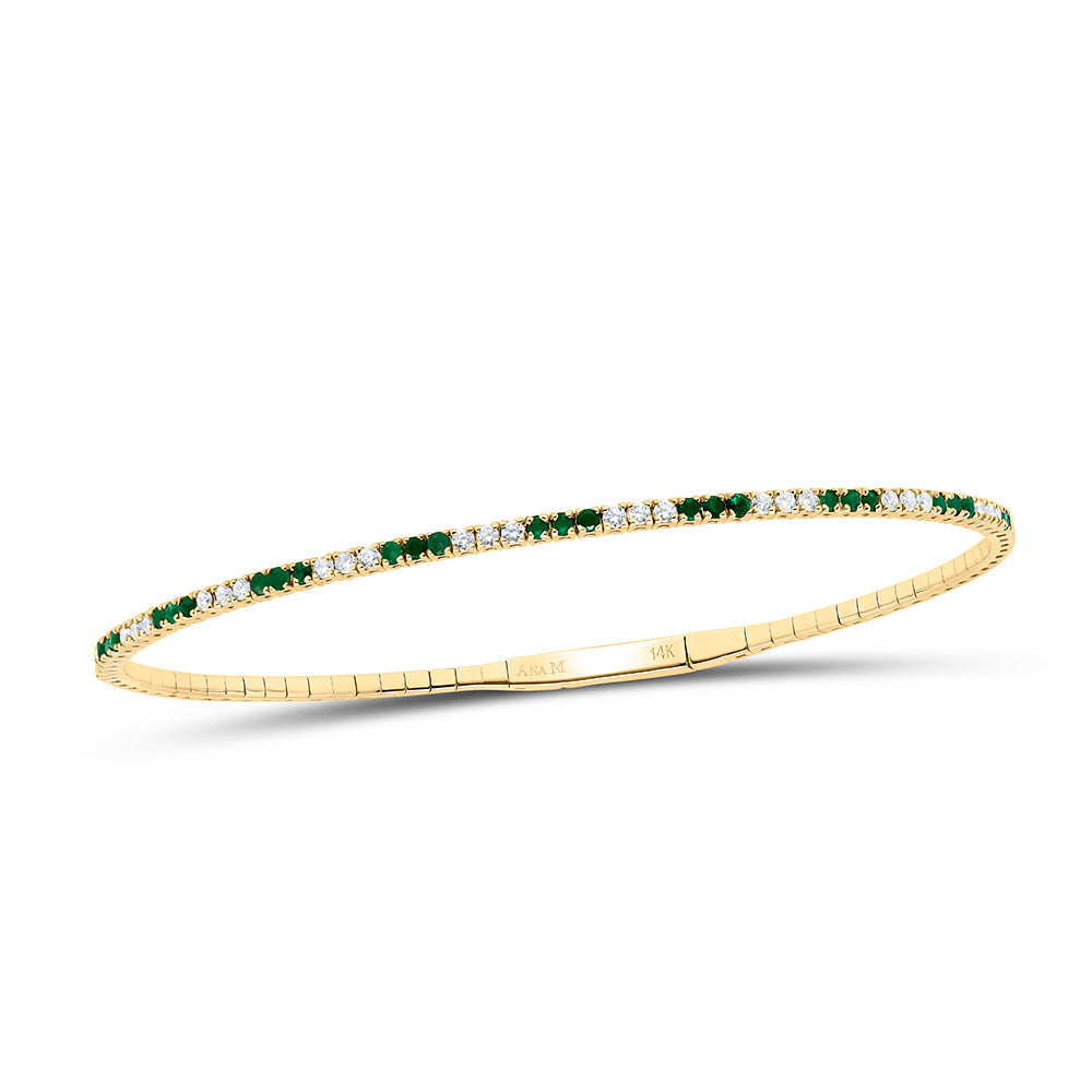 14kt Gold Diamond Tennis Bangle 3/8 ctw
