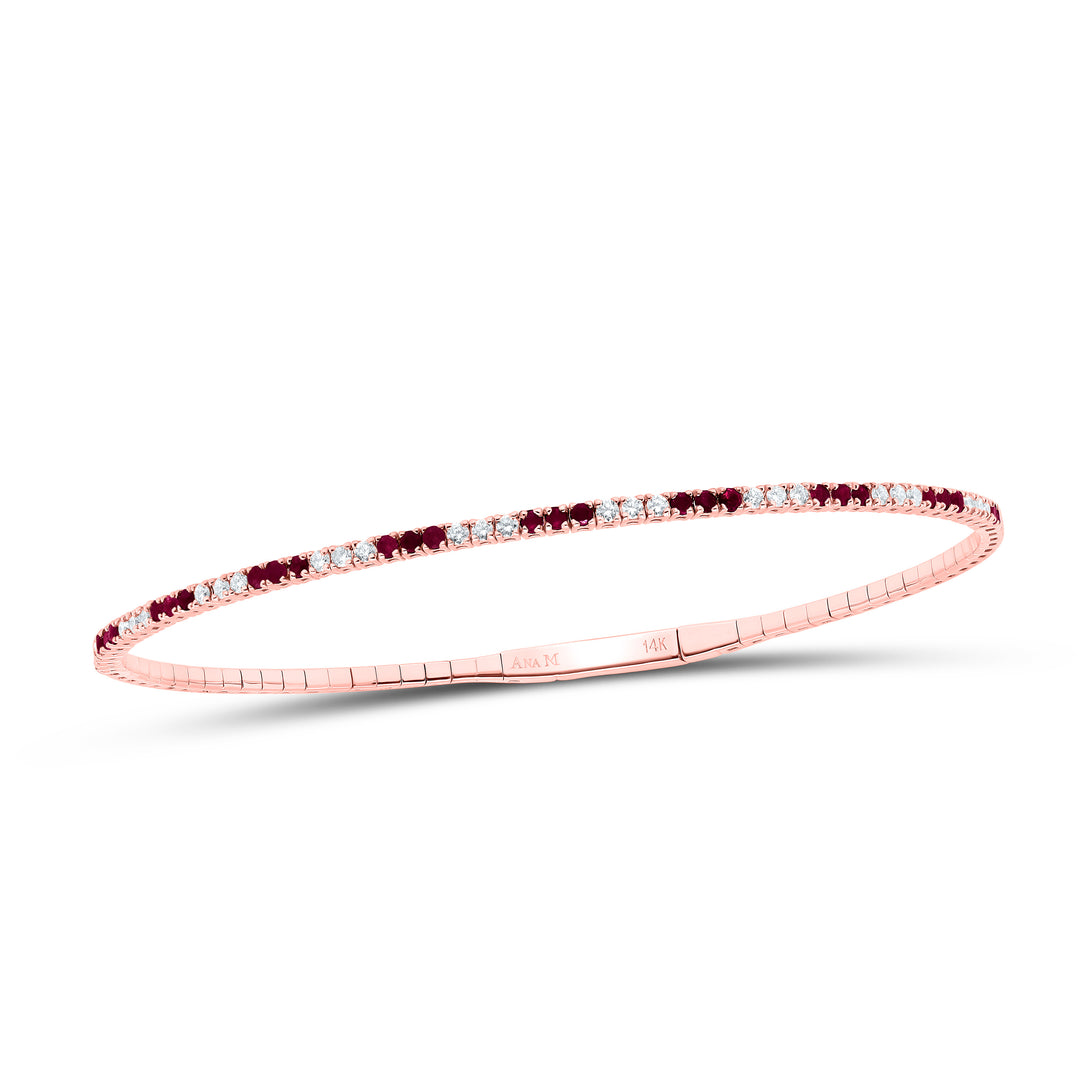 14kt Gold Diamond Tennis Bangle 3/8 ctw