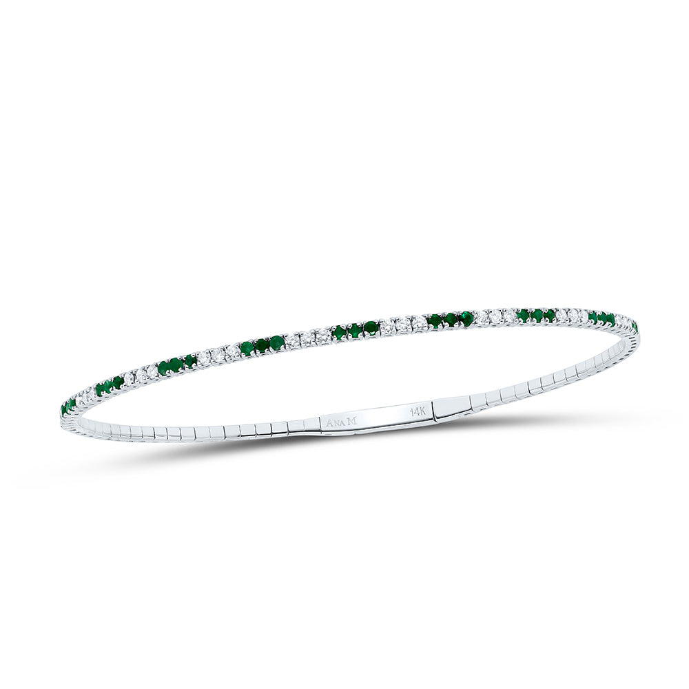 14kt Gold Diamond Tennis Bangle 3/8 ctw