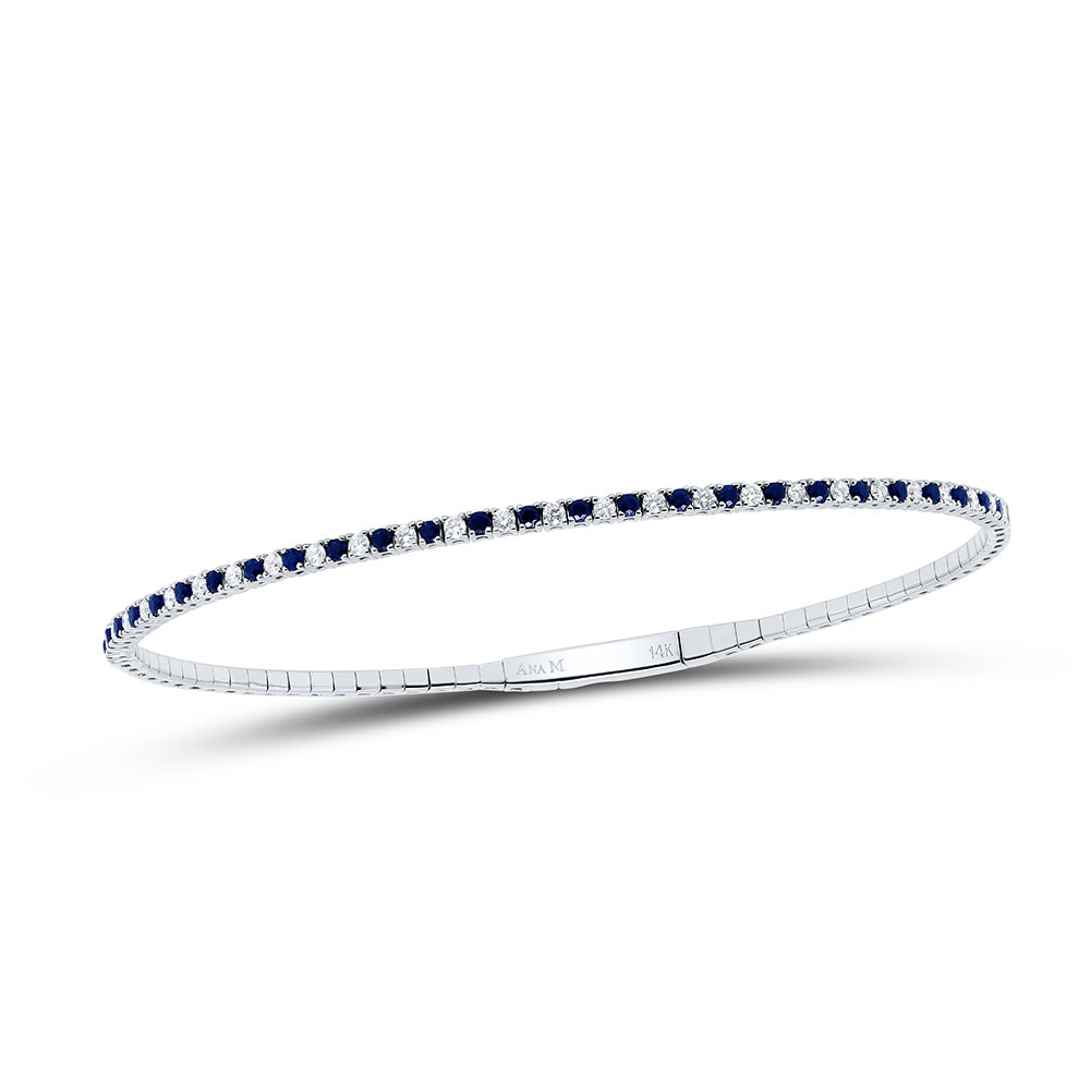 14kt Gold Diamond Tennis Bangle 3/8 ctw