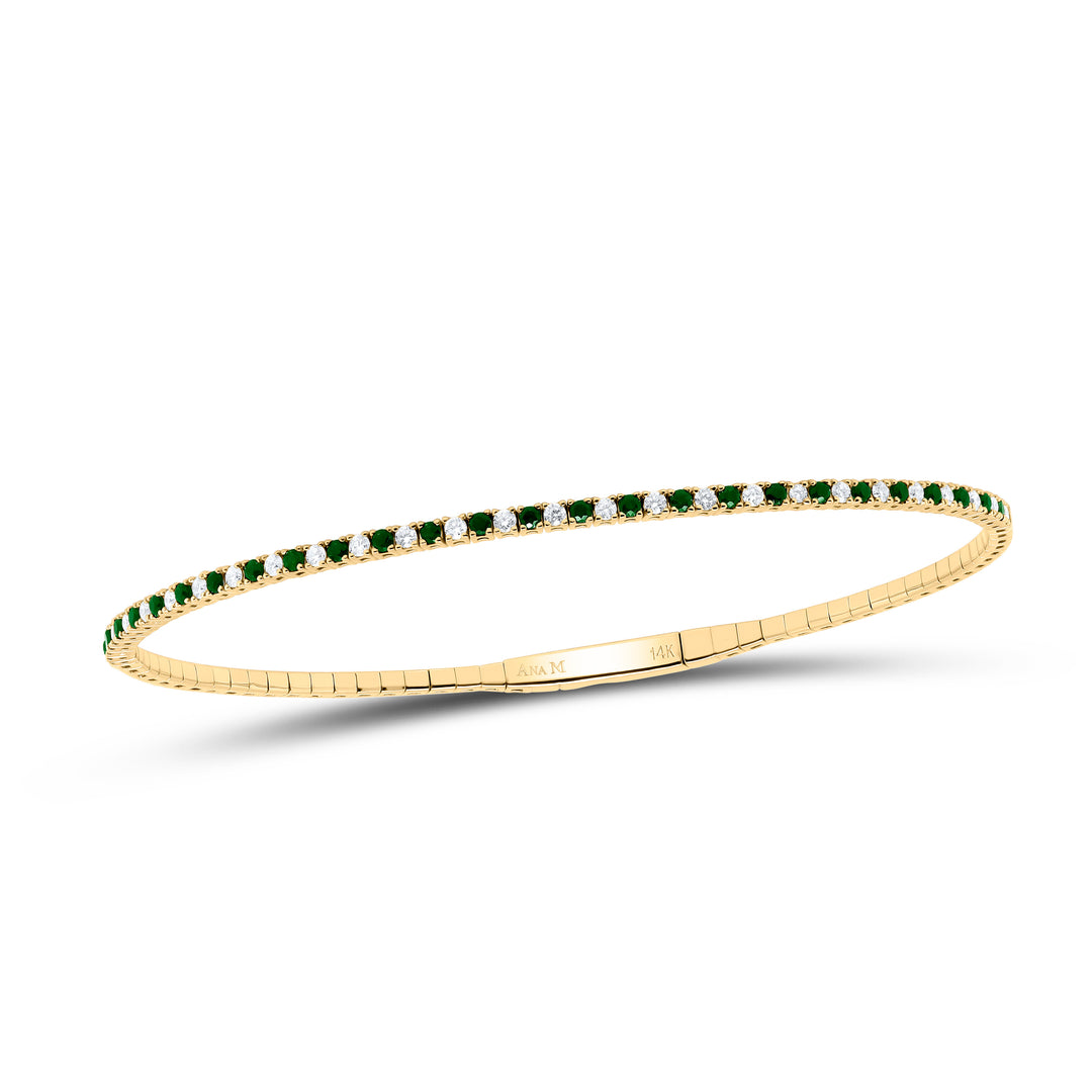 14kt Gold Diamond Tennis Bangle 3/8 ctw