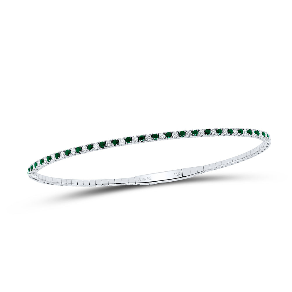 14kt Gold Diamond Tennis Bangle 3/8 ctw