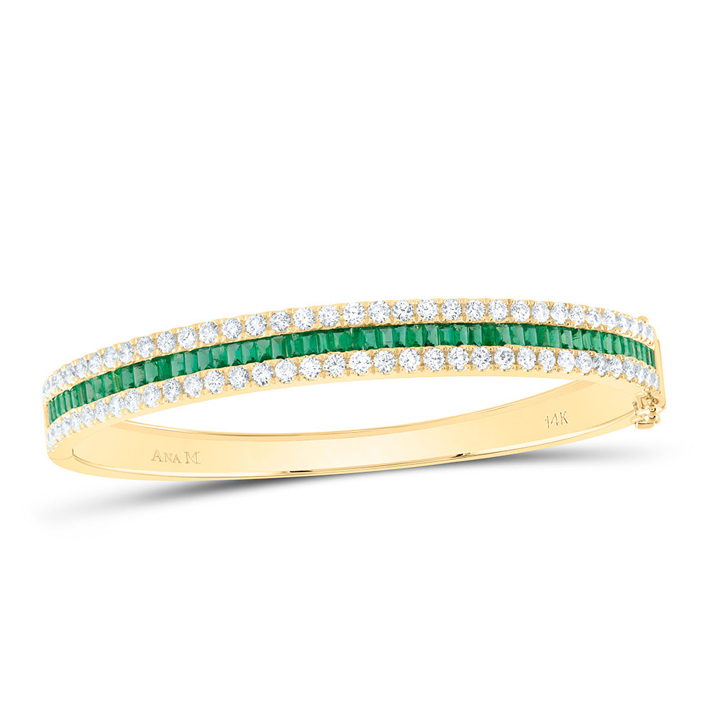 14kt Gold Diamond Bangle 2-3/4 ctw