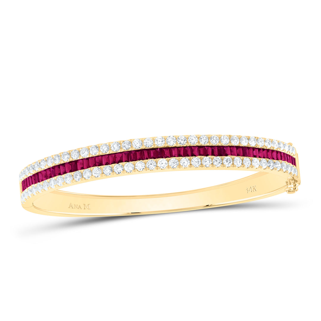 14kt Gold Diamond Bangle 2-3/4 ctw