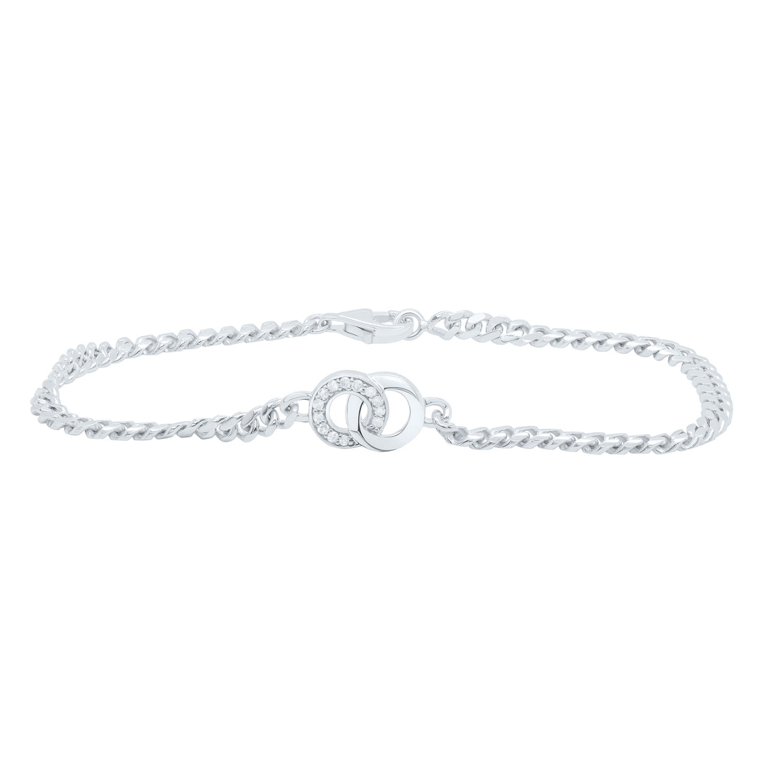 Sterling Silver Diamond Bracelet 1/10 ctw