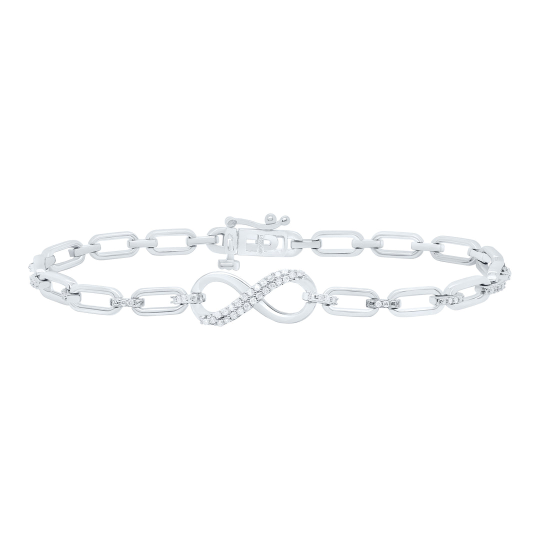 Sterling Silver Diamond Bracelet 1/4 ctw