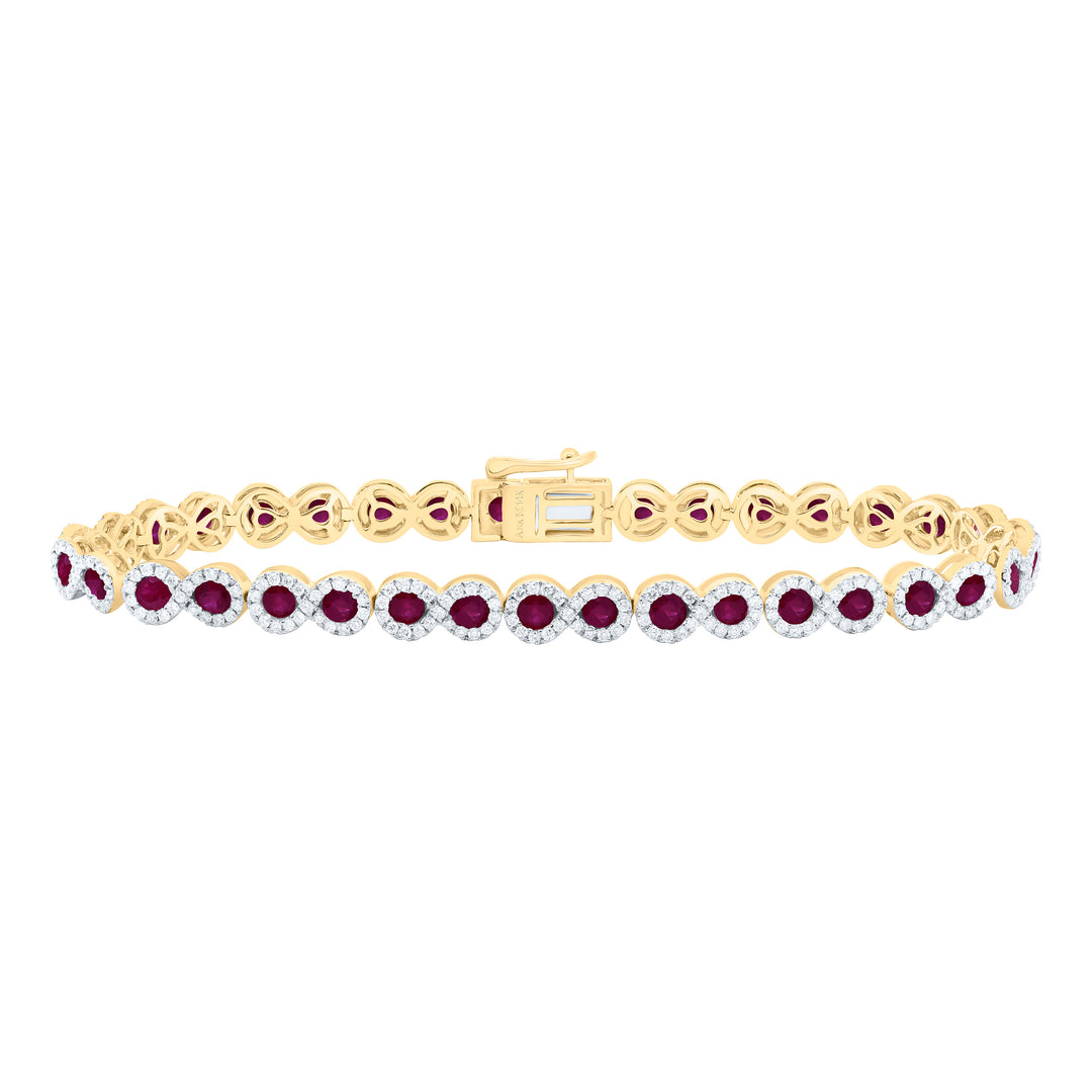 14kt Gold Diamond Bracelet 1-3/8 ctw