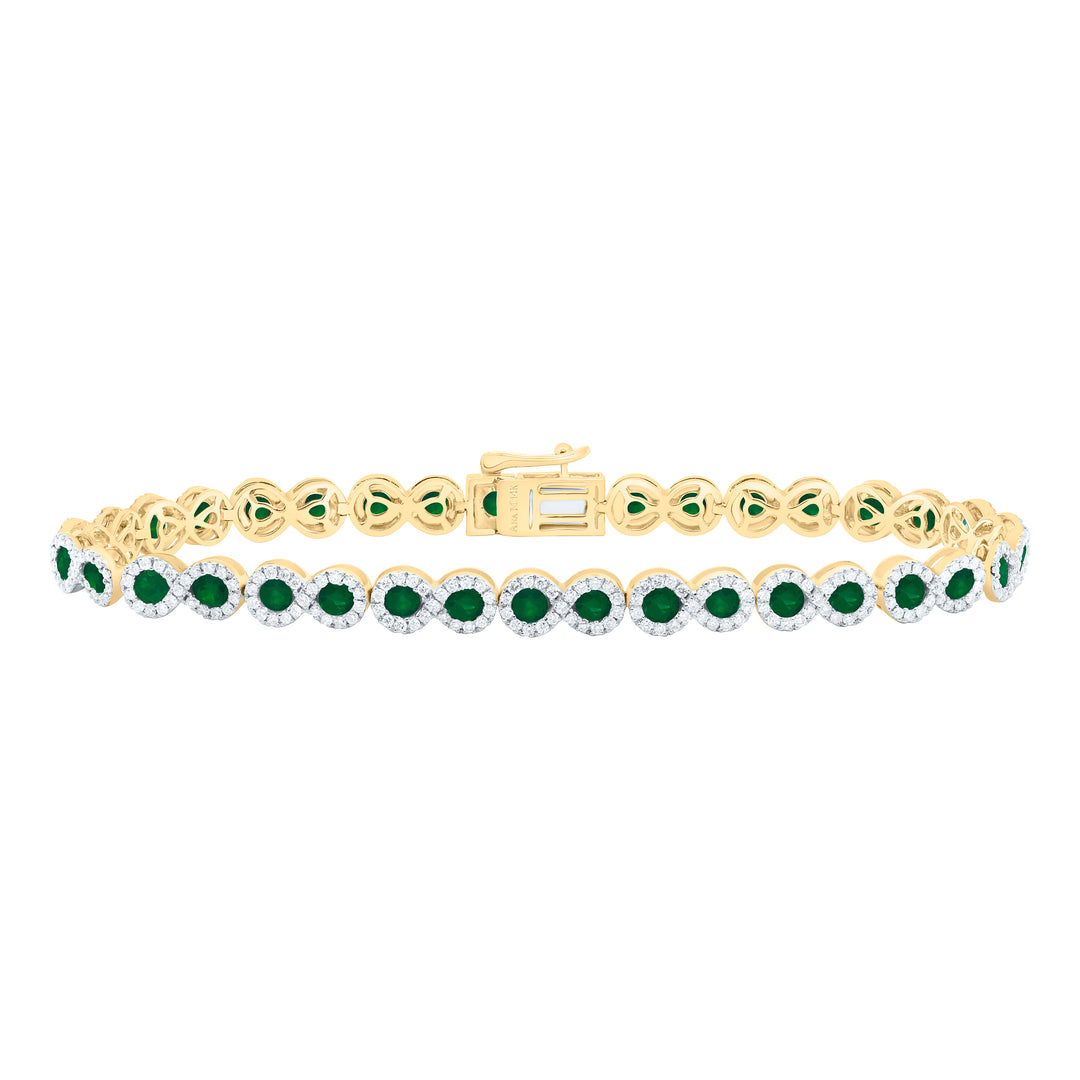 14kt Gold Diamond Bracelet 1-3/8 ctw