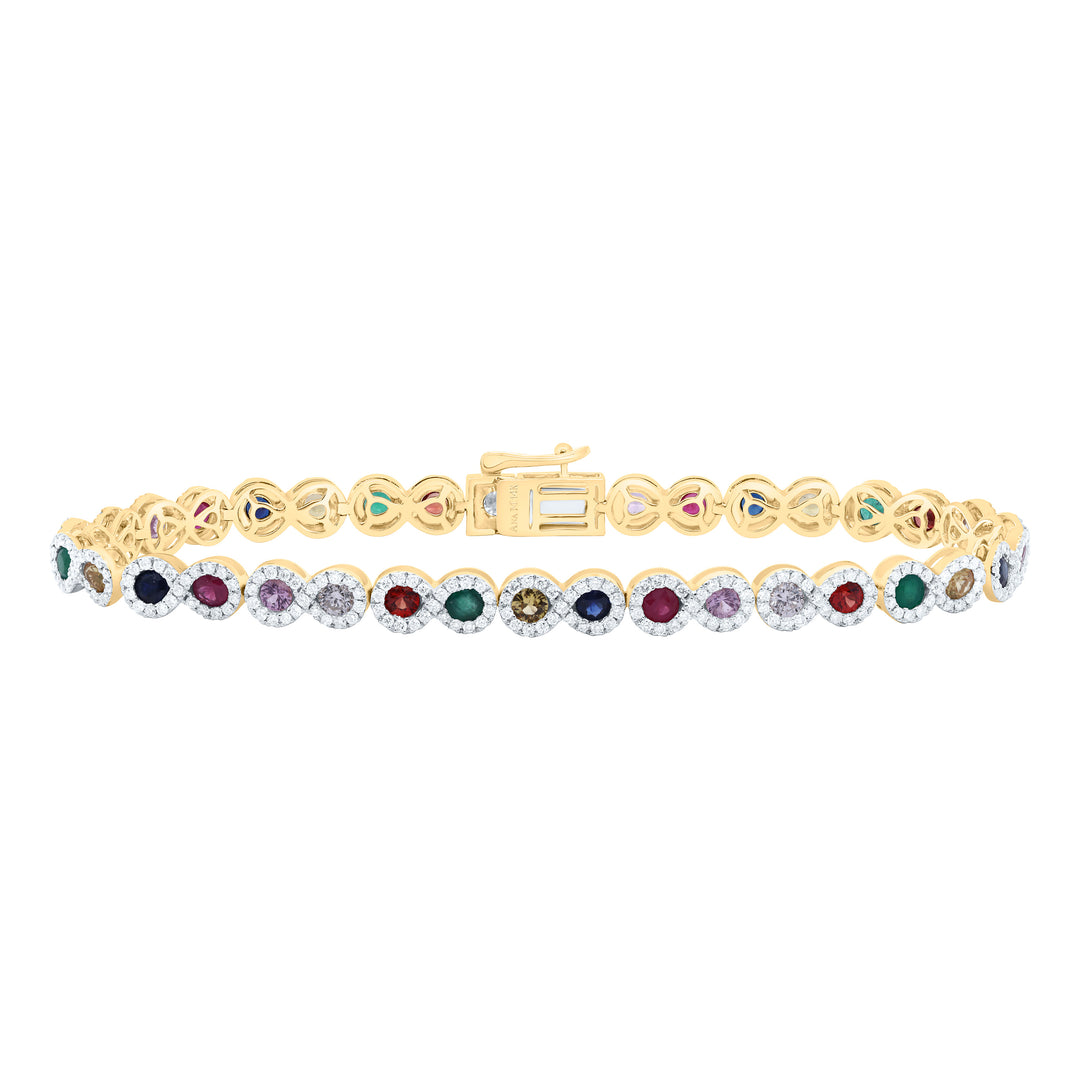 14kt Gold Diamond Bracelet 1-7/8 ctw