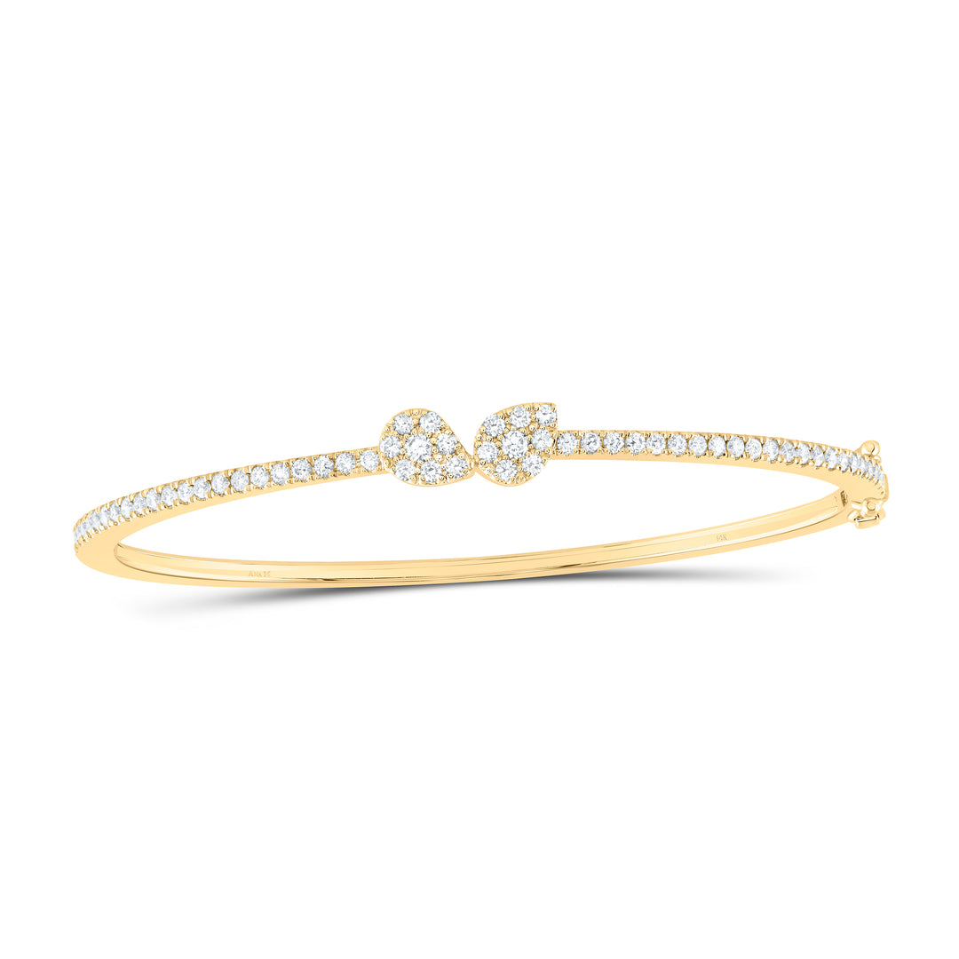 14kt Gold Diamond Bangle 1 ctw